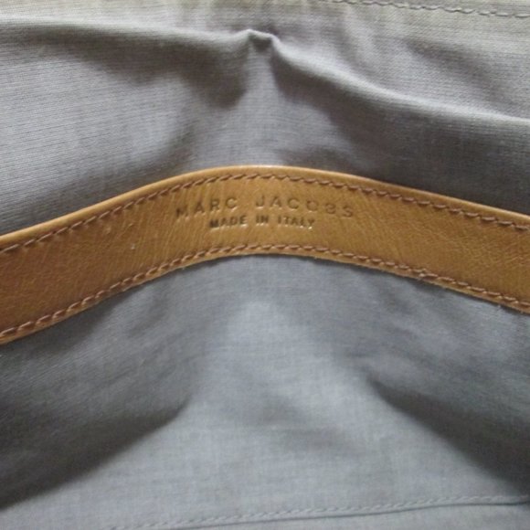 Marc Jacobs Camila camel Leather quilted patchwork shoulder bag purse Italy zip - Picture 13 of 14